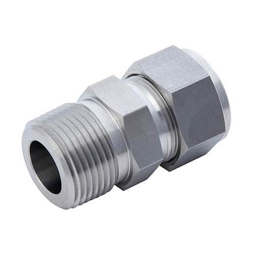 [SS-HYD-COM-MSC-9.53-015-NPT-316]    3/8" OD (9.52mm) COMPRESSION X DN15 (1/2" NB) MALE NPT ADAPTOR T.F. SS 316