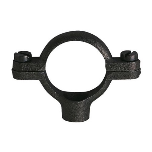 [BRA-PR-40-M10-BLK]   DN40 (1.1/2" NB) BLACK MALLEABLE PIPE RING M10 BOSSED 