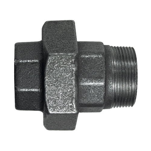 [MI-NB-BSP-UNI-MF-8-BLK]    DN8 (1/4" NB) BSP BLACK MALLEABLE IRON MXF STREET UNION