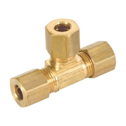 [BRS-COM-TEE-9.52]     9.52mm OD (3/8" OD) COMPRESSION EQUAL TEE BRASS