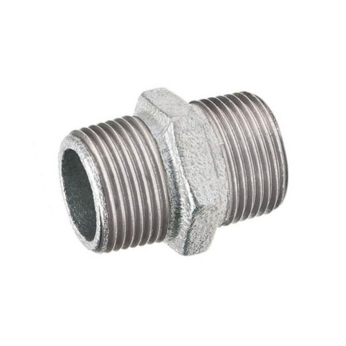 [MI-NB-BSP-HNI-8-GAL]    DN8 (1/4" NB) BSP GALVANISED MALLEABLE IRON HEX NIPPLE