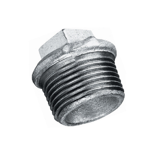 [MI-NB-BSP-PLU-8-GAL]    DN8 (1/4" NB) BSP GALVANISED MALLEABLE IRON HOLLOW PLUG 