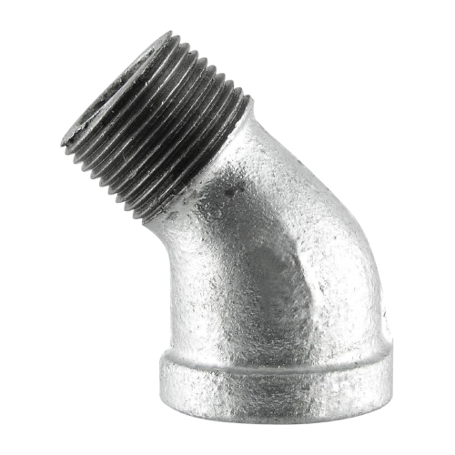[MI-NB-BSP-ELB-MF-45-25-GAL]   DN25 (1" NB) BSP GALVANISED MALLEABLE IRON MXF STREET ELBOW 45°