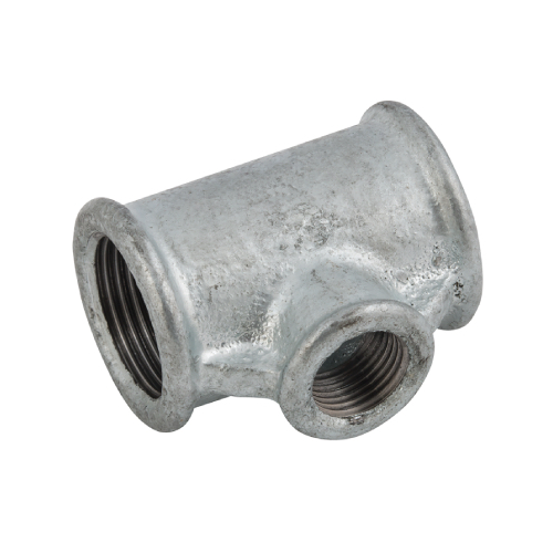 [MI-NB-BSP-TEE-RB-65-25-GAL]   DN65 X 25 (2.1/2" X 1" NB) BSP GALVANISED MALLEABLE IRON REDUCING BRANCH TEE