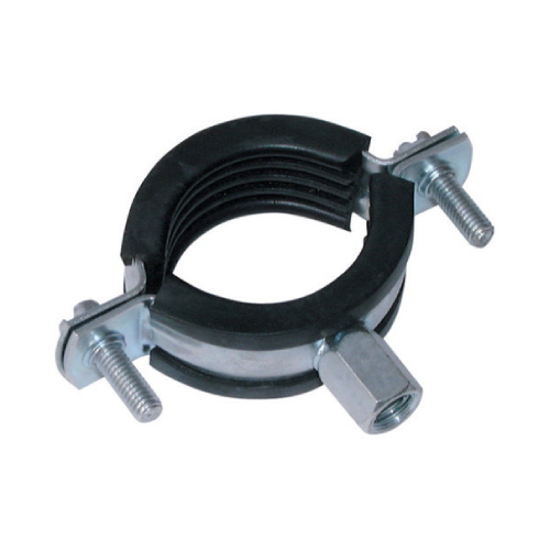 [BRA-RLC-ZP-73-80-M8-M10]    73-80mm RANGE (2.1/2" NB) (3" OD) RUBBER LINE CLIP (M8/M10 DUAL BOSS) BZP