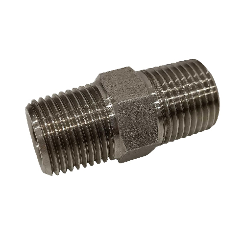 [HW-NB-BSP-HNI-8-BLK]     DN8 (1/4" NB) BSP BLACK HEAVY WEIGHT  EQUAL HEXAGON NIPPLE