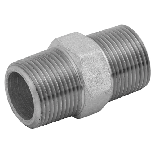 [CS-NB-BSPT-3K-HNI-6-A105N-GAL]    DN6 (1/8" NB) BSPT GALVANISED 3000# FS HEXAGON NIPPLE A105N