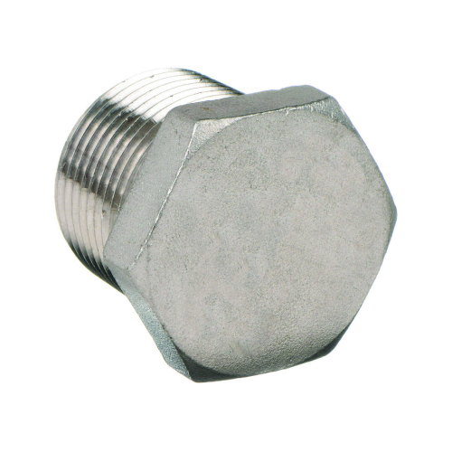 [CS-NB-BSPT-3K-PLU-6-A105N-GAL]    DN6 (1/8" NB) BSPT GALVANISED 3000# FS HEX HEAD PLUG END A105N