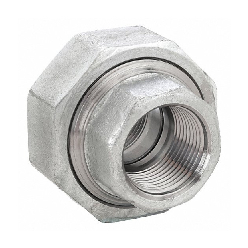 [CS-NB-BSPT-3K-UNI-8-A105N-GAL]     DN8 (1/4" NB) BSPT GALVANISED 3000# FS FXF UNION A105N