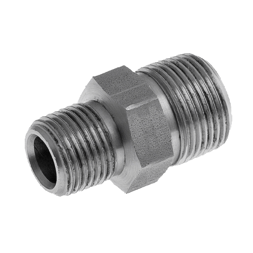[CS-NB-BSPT-HNIR-20-15-A105N-GAL]   DN20 X 15 (3/4" X 1/2" NB) BSP GALVANISED FORGED STEEL REDUCING HEX NIPPLE A105N
