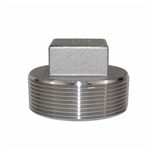 [SS-NB-BSP-150-SPLU-8-316]   DN 8 (1/4" NB) BSP 150# SQUARE HEAD PLUG SS 316