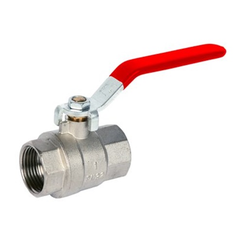 [BRS-VAL-BAL-BSP-20-RED-2PC]   DN20 (3/4" NB) BSP 2PC (FXF) BRASS BALL VALVE RED LEVER
