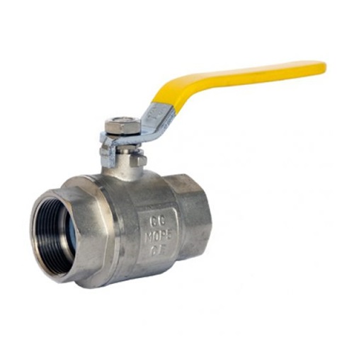 [BRS-VAL-BAL-BSP-10-YEL-2PC]   DN10 (3/8" NB) BSP 2PC (FXF) BRASS BALL VALVE EN331 GAS YELLOW LEVER