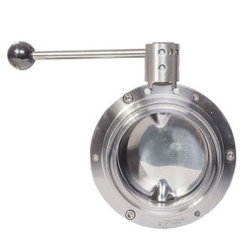 [SS-VAL-BFL-PLN-38.1-EPDM-LVR] 1.50" OD PLAIN WELD END HYGIENIC BUTTERFLY VALVE LEVER OP.