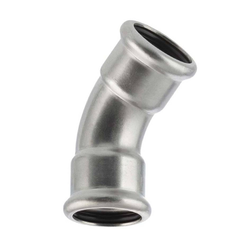 [SS-PRS-ELB-45-22-EPDM-316]  22MM PRESSFIT 45° ELBOW EPDM SEALS SS 316