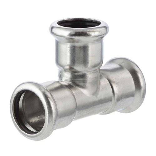 [SS-PRS-TEE-22-EPDM-316]  22MM PRESSFIT EQUAL TEE EPDM SEALS SS 316