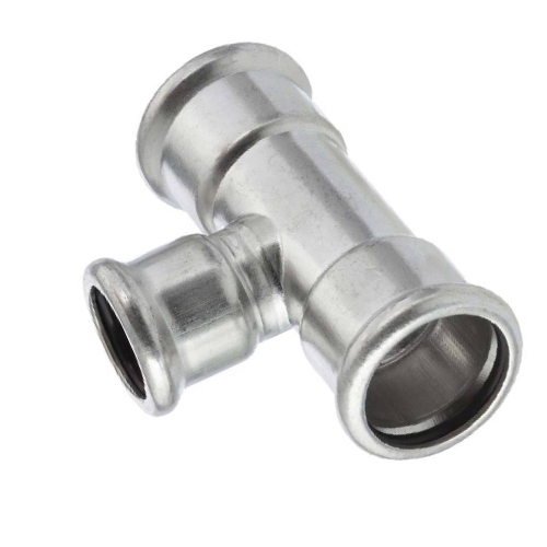 [SS-PRS-RBT-22x15x22-EPDM-316]  22MM X 15MM X 22MM PRESSFIT REDUCING BRANCH TEE EPDM SEALS SS 316
