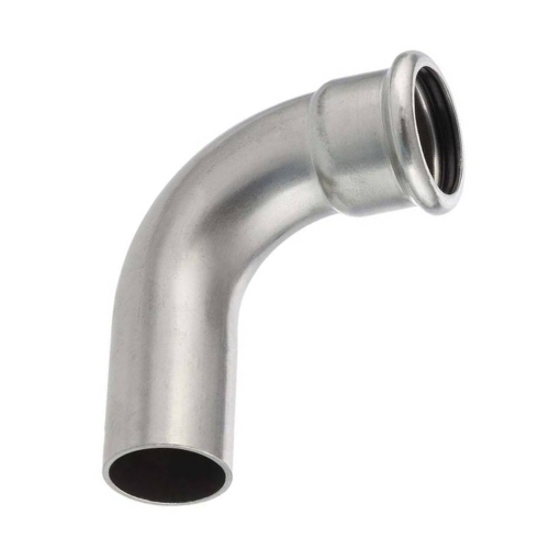 [SS-PRS-ELB-MF-35-NBR-316]  35MM PRESSFIT 90° SPIGOT ELBOW HNBR SEALS SS 316