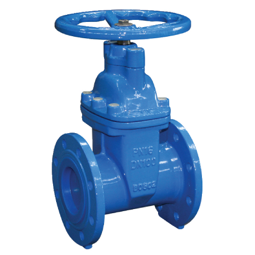[DI-VAL-GAT-P16-50-HW-RES]   DN50 (2" NB) PN16 FLANGED RESILENT SEATDUCTILE IRON GATE VALVE MANUAL HANDWHEEL  