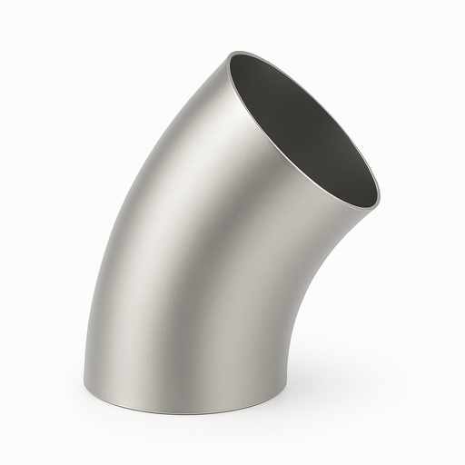 [SS-MET-BEN-45-84-2-316]   84mm OD METRIC BEND 45° (R=1.5D) 2mm THK SS 316/L