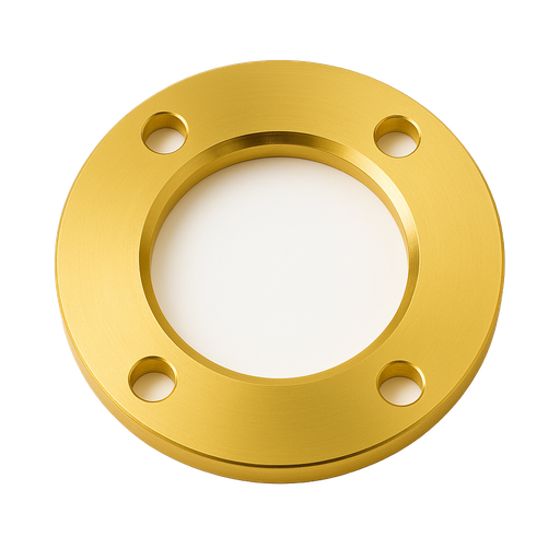 [SS-MET-BRN-P16-50-53-BZP] DN50 (2" NB) PN16 CHAMF. FF BACKING RING BORED 55mm ID 10mm THK BZP (4 HOLE)